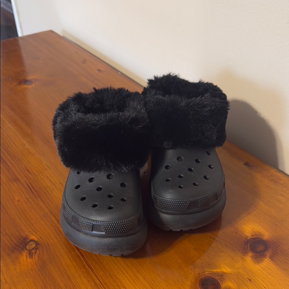 Fur-lined CROCS
